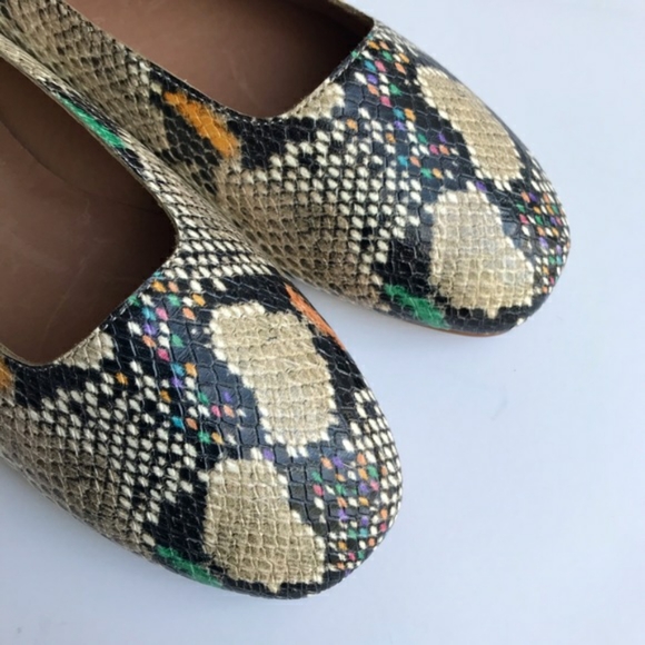 NWOB Madewell Cory Flats in Snake Embossed leather - Picture 3 of 6